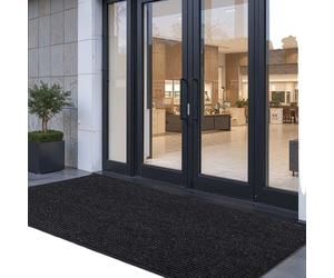 Alfombrilla antideslizante VEVOR, 3048 x 914 mm, para interiores y exteriores, alfombrilla de entrada con base de PVC, ideal para puertas, lavable, para pasillos, balcones, garajes, diseño a rayas, co