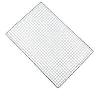 Alfombrilla de acero inoxidable para barbacoa de 70 x 20 cm, malla antiadherente resistente al calor para pescado, filetes, camarones, perfecta para camping, picnics y parrilla al aire libre