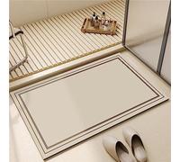 Alfombrilla de baño de Piedra de diatomita Antideslizante Anti Molde Alfombras de baño de Secado rápido Crema de Simplicidad Alfombras de baño de diatomeas Alfombra Absorbente de Alfombra de Piso