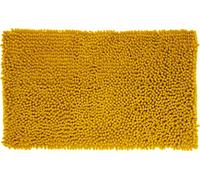Alfombrilla de baño Unyqoos® Atmosphera para suelo, 50 x 80 cm, color mostaza, material: poliéster/algodón, antideslizante con nudos extra gruesos