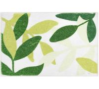 Alfombrilla de baño Unyqoos® de microfibra, 40x60 cm: absorbente, antideslizante, con estampado de hojas, base de plástico granulado antideslizante y fácil de limpiar