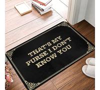 Alfombrilla de bienvenida de baño súper absorbente de espuma gruesa con textura esponjosa That's My Purse I Don't Know You | Alfombrillas dobles para fregadero o porche para puerta delantera exterior