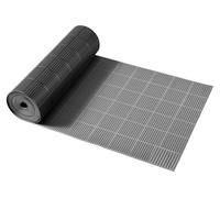 Alfombrilla de drenaje, 90 x 1500 cm, alfombrilla antideslizante de PVC para uso comercial, ideal para áreas húmedas, con sistema de drenaje de agua, tipo esterilla hueca para entrada, apta para uso e