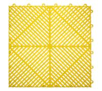 Alfombrilla de Drenaje Entrelazada PP Amarilla para Suelos | Superficie Antideslizante, Construcción de Malla Abierta, Cobertura Modular, Resistente al Agua, para Duchas y Garajes