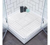 Alfombrilla de ducha antideslizante de 70x70 cm, alfombrilla antideslizante para ducha, alfombrilla de ducha de seguridad y comodidad con agujeros de drenaje, de secado rápido para bañera