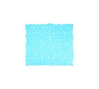 MSV - Alfombrilla de Ducha Pebble - PVC 100% Libre de ftalatos - 53 x 53 cm - Azul Claro - Superficie Antideslizante para Mayor Seguridad y Comodidad - Diseño Saludable