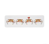 Alfombrilla de secado de barro natural de diatomeas de rápida absorción para encimera, jabonera impermeable, soporte para cepillo de dientes, accesorio de baño, gris y blanco, 22 x 7 cm (gato feliz)