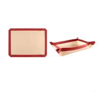 Alfombrilla de silicona antiadherente para hornear, hoja extra grande para pan, pizza y pasta, resistente al calor, para el hogar, cocina, 42 x 29,5 cm (40 x 30 cm, rojo amarillo)