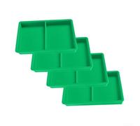 Alfombrilla de silicona apta para bandeja de secado congelado, lámina antideslizante para microondas, horno, máquina deshidratadora, accesorios de silicona (4 hierba), color verde
