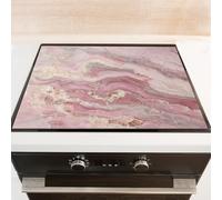 Alfombrilla de silicona para estufa de vidrio, hermosa rosa, cubierta de estufa eléctrica de mármol tonificado, 28 x 20 pulgadas, resistente al calor, cubierta de quemador de gas, protector superior