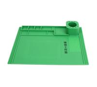 Alfombrilla de trabajo de silicona Resistencia a altas temperaturas Aislamiento térmico Alfombrilla de reparación electrónica Almohadilla de soldadura antiestática de 40 x 30 cm (Verde)