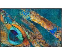 Alfombrilla decorativa con estampado de pavo exótico, 75 x 120 cm