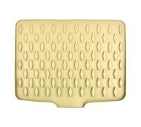 Alfombrilla Escurreplatos de Silicona 40x30cm, Escurridor de Platos, Antideslizante y Resistente al Calor, con Salida de Drenaje, para Cocina y Fregadero, Fácil de Limpiar, sin BPA (Beige)