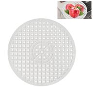 Alfombrilla Fregadero Cocina 30.6cm Estera Inserto Silicona para Fregadero | Alfombrilla de Drenaje Antideslizante Cortable para Baño, Cocina y Jardín para Proteger la Pila(Redondo Blanco)