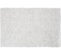 Alfombrilla para baño Unyqoos® Sealskin Twist, 60 x 90 cm, microfibra blanca: suave, de gran capacidad de absorción, con grandes bucles para una agradable sensación en los pies, ideal para baño y WC