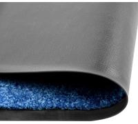 Alfombrilla para pies, lavable, color azul, 90x120 cm