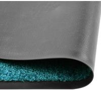 Alfombrilla para pies, lavable, color cian, 90x150 cm