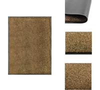 alfombrilla para pies lavable, color marrón, 90x120 cm - alfombrillas para pies