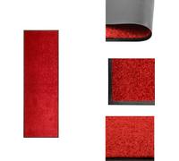 alfombrilla para pies lavable, color rojo, 60x180 cm - alfombrillas para pies