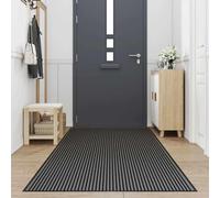 alfombrilla para puerta, diseño a rayas, color y gris, 115 x 500 cm
