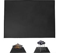 Alfombrilla resistente para parrilla de barbacoa, ignífuga y resistente al calor, extra grande, impermeable, resistente al aceite, para patio, mesa, terraza, protección de césped, 100 x 182 cm (100 x