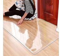 Alfombrilla Transparente para Silla de Oficina de 2 mm para Suelos de Madera Dura, Protector de Suelo de PVC, Alfombrilla para Escritorio, Alfombra para Oficina, Pasillo, Cocina, fácil de li