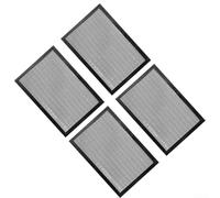 Alfombrillas antiadherentes reutilizables resistentes al calor hasta 500 F para parrillas y hornos eléctricos de carbón a gas, color negro, 40 x 30 cm, paquete de 4 (negro, 36 x 42 cm)