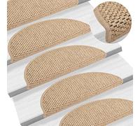 Alfombrillas autoadhesivas para escaleras Sisal-Look 15 uds. 56x20 cm Arena-Hogar y jardín Artículos del hogar Peldaños de escalera