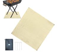 Alfombrillas para Brasero Portátil Reutilizable antitérmica Antideslizante | Alfombrilla cuadrada para pozo de Terraza patio jardín césped BBQ cocina exterior tailgating
