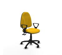 PIQUERAS Y CRESPO Silla de oficina Algarra, Mecanismo Asincro, Tela Amarillo