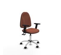 Algarra as bali marrón brazos 2d base cromada ruedas nailon 50mm
