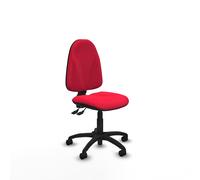 PIQUERAS Y CRESPO Silla de oficina Algarra, mecanismo Asincro, Tela Roja, Sin brazos