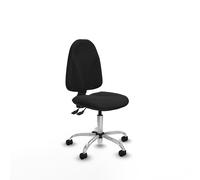 Algarra as similpiel negro base cromada ruedas nailon 50mm