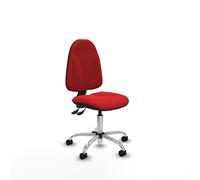 Algarra as similpiel rojo base cromada ruedas nailon 50mm