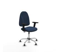 Algarra cp similpiel azul marino brazos 2d base cromada topes