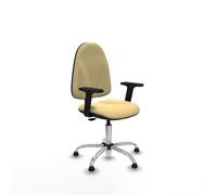 Algarra cp similpiel crema brazos 2d base cromada topes