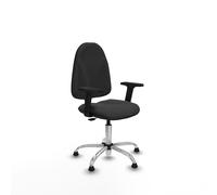 Algarra cp similpiel gris oscuro brazos 2d base cromada topes