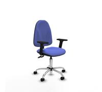 Algarra cpdm bali azul claro brazos 2d base cromada ruedas nailon 50mm