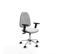Algarra cpdm bali blanco brazos 2d base cromada ruedas autofrenantes 5