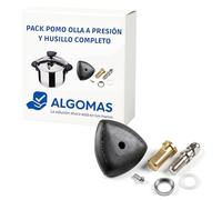 ALGOMAS® Pomo Olla a Presión con Husillo Completo | Compatible con Magefesa Star 13 Alustar 22 Alza Melisa | Kit Recambio Universal Tapa Olla | Montaje Fácil y Ajuste Seguro