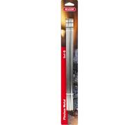 ALGON | 6 Pinchos de Metal para Brochetas Acero Inoxidable Reutilizable - Pinchos Metal 33 cm Resistentes y Antiadherentes, Ideales para Barbacoa, Parrilla y Cocina