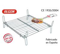 Algon Bbq Parrilla Barbacoa 35x35cm Doble Zincada