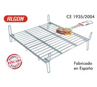 Algon Bbq Parrilla Barbacoa 40x40cm Doble Zincada