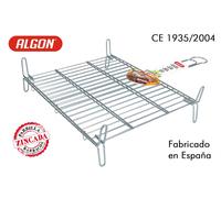 Algon Bbq Parrilla Barbacoa 40x45cm Doble Zincada