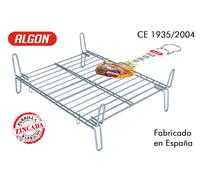 Algon Bbq Parrilla Barbacoa Doble Zincada 30x35cm