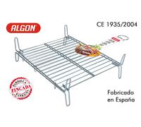 Algon Bbq Parrilla de Barbacoa 35x40 cm Doble Zincada