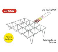 Algon Bbq Parrilla para Verduras de Zinc 12 Unidades 35x55cm