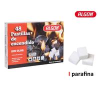 Algon Bbq Pastilla Fuego Parafina Sin Olor 48 Piezas (24 Unidades)