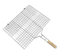 ALGON Parrilla BBQ CR-Wood 50x38cm sin Patas, Rejilla Barbacoa de Carbón Portátil, Accesorio para Grill y Barbacoas sin Humo, Ideal para BBQ y Barbacoa de Leña