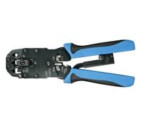 Alicate de crimpado profesional para conectores modulares de 4 posiciones/4 conductores (RJ10), 6 posiciones/4 conductores (RJ11), 8 posiciones/8 conductores (RJ45)